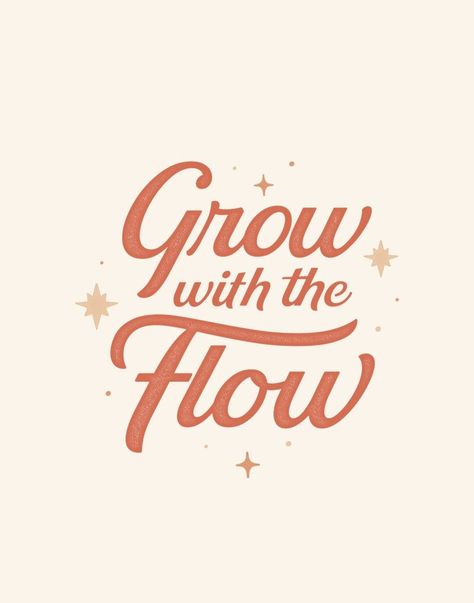 Typography Print Grow With the Flow Typography Wall Art, Inspirational Wall Art, Typography Art Print, Positive Vibe Inspiring Art Prints - Etsy - #logo #logodesign #elegantlogo Liking Someone Quotes, Grow With The Flow, Typographic Artwork, Quotes Arabic, Art Quotes Inspirational, Typography Art Print, Life Quotes Love, Etsy Art Prints