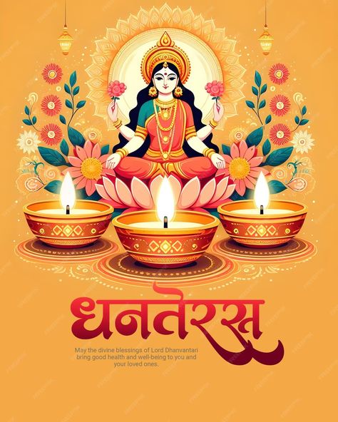 Happy Dhanteras and Dhanatrayodashi with Diwali celebration Social Media Post Template Banner | Premium AI-generated PSD Dhanteras Creative Post, Durga Maiya, Dhanteras Post, Diwali Dhanteras, Dhanteras Images, Dhanteras Wishes, Happy Dipawali, Dev Diwali, Happy Dhanteras Wishes