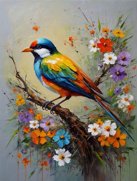 Bird Canvas Paintings, Landscape Artwork Abstract, Bird Acrylic Painting, Bird Oil Painting, Love Birds Painting, Bird Painting Acrylic, Animal Paintings Acrylic, Bird Paintings On Canvas, Bird Paintings