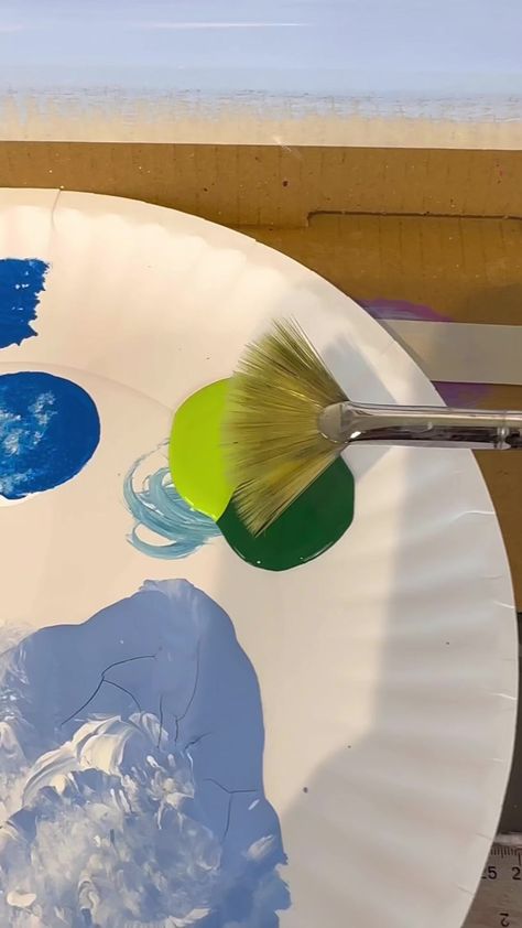 [clip] Easy fan brush leaf trick! 🍃🎨 #art #painting #diy #easypainting #beginner #howtopaint #tipsandtricks | Emily Seilhamer Art | Emily Seilhamer Art · Original audio Fan Brush, Acrylic Artwork, Flowering Trees, Easy Paintings, Flower Painting, Fan, Flowers, Art