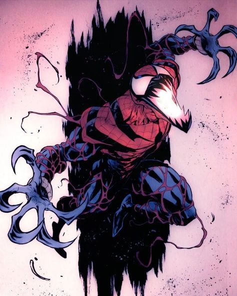 Six Arm Spiderman, Carnage Symbiote Fanart, Symbiote Spiderman Fanart, Venom Variants, Venom Dunking On Spiderman, Carnage Pfp, Carnage Comic Art, Carnage Drawing, Carnage Art