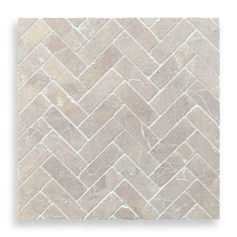 Antique Herringbone Rosado: 214x293mm - Myaree Ceramics Herringbone Tile Floor, Brick Herringbone, Travertine Floor, Small Powder Room, Herringbone Tile Floors, Tiles Backsplash, Light Brick, Travertine Floors, Modern Marble