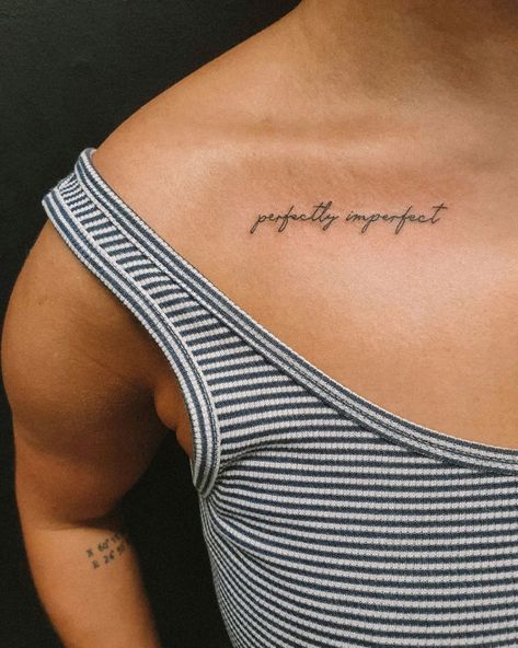 Imperfection Tattoo, Imperfect Tattoo, Tattoos 2022, Phoenix Tattoo Feminine, Female Aesthetic, Unique Small Tattoo, Fonts Cursive, Tattoo Placements, Fonts Lettering