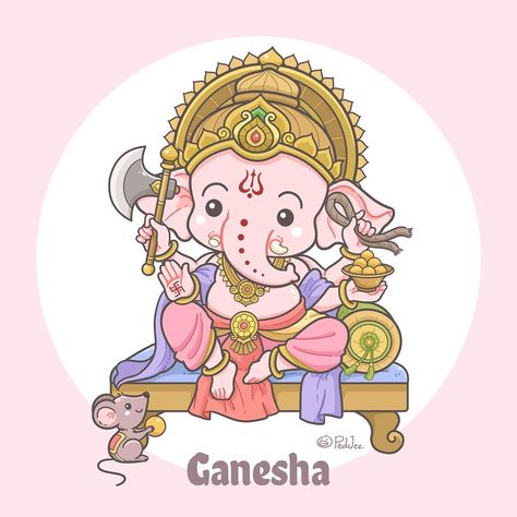 Cute Ganesha Drawing, God Cartoon, Cute Ganesha, Minnie Mouse Drawing, Ganesha Drawing, Ganesh Art Paintings, God Sticker, Draw Doodle, Baby Ganesha