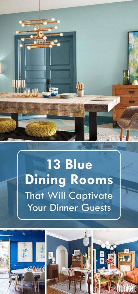 Blue Dining Room Paint, Blue Dining Rooms, Blue Dinning Room, Dark Blue Dining Room, Blue Dining Room Walls, Dining Room Teal, Blue Green Kitchen, Dining Room Navy, Blue Dining Room