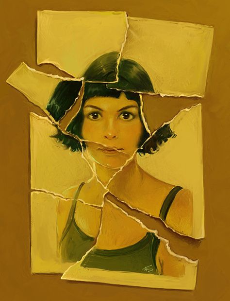 Le Fabuleux destin d'Amélie Poulain Amelie Nino Spoke Art, Audrey Tautou, I Love Cinema, Canvas Paper, Movie Art, Amelie, Cinematography, Oil On Canvas, We Heart It