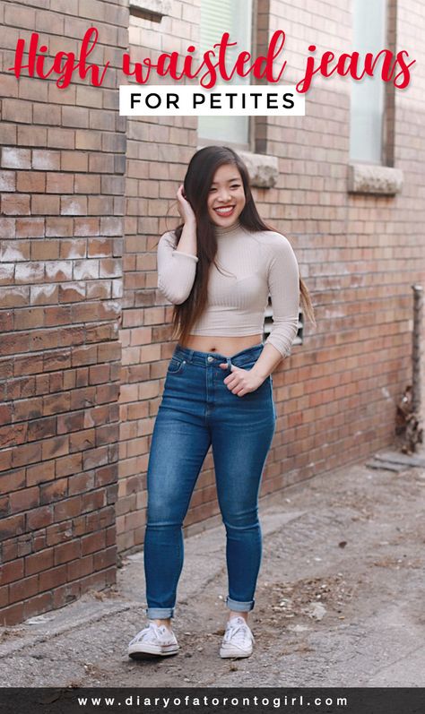 How To Wear High Waisted Jeans, Jeans For Short Legs, Petite High Waisted Jeans, Jeans And Sneakers Outfit, Dressy Spring Outfits, Dressy Summer Outfits, High Waisted Jeans Outfit, High Waist Denim, High Waisted Jean Shorts