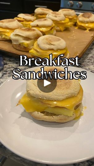 81K views · 2.6K reactions | Ultimate Make-Ahead Breakfast Sandwiches 🥪

These homemade breakfast sandwiches are a game-changer! Perfect for busy mornings, they’re easy to make and freeze wonderfully. Using fluffy baked eggs, toasted buttered English muffins, ham, and your favorite cheese, these are sure to become your family’s go-to breakfast. Whether you swap ham for sausage or try biscuits instead of English muffins, this versatile recipe has endless possibilities!

Recipe:
•	12 English muffins
•	12-24 slices of ham (or sausage/bacon)
•	12 slices of your favorite cheese
•	12 eggs
•	1/2 tsp salt
•	1/2 tsp pepper
•	2 Tbsp milk
•	Butter

Instructions:
1.	Prepare the Eggs:
•	Preheat the oven to 350°F (175°C).
•	Whisk together the eggs, salt, pepper, and milk in a bowl.
•	Pour into a grease English Muffin Recipe Breakfast, Small Pancakes, English Muffin Breakfast Sandwich, Sausage Breakfast Sandwich, Breakfast Sandwiches Frozen, Ham Slices, Egg Sandwich Breakfast, English Muffin Recipes, Make Ahead Breakfast Casserole