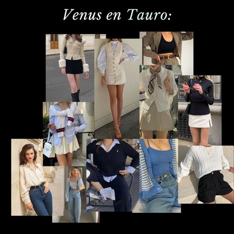 Taurus Venus Aesthetic Clothes, Venus In Taurus Aesthetic, Venus In Taurus Style, Taurus Venus Outfits, Taurus Aesthetic Outfit, Taurus Venus Aesthetic, Taurus Outfits, Taurus Fashion, Venus Taurus