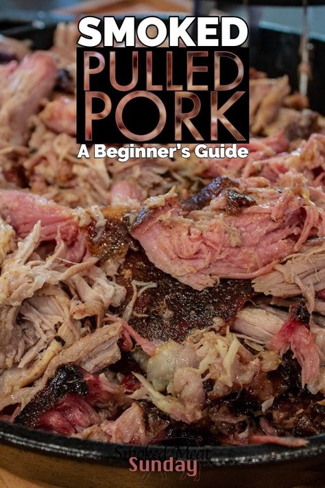 Smoking pulled pork for the first time can be intimidating. Check out this simple guide to smoking pulled pork, and learn exactly what it takes to cook a pork shoulder on your pellet grill or smoker. #traegergrills #bbq #smokedmeats #traegerrecipes Cooking Pork Shoulder, Easy Pulled Pork Recipe, Smoked Pork Recipes, Smoked Pork Shoulder, Recipes Meat, Smoker Cooking, Smoked Pulled Pork, Pellet Grill Recipes, Traeger Recipes