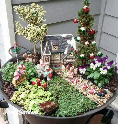 My Christmas Fairy Garden 2017 Winter Fairy Garden, Christmas Fairy Garden, Gardening Quotes, Garden Paradise, Garden Chic, Fragrant Roses, Mini Fairy Garden, Garden Quotes, Garden Christmas