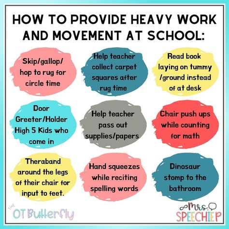 Heavy Work Sensory, Physical Development Activities, Heavy Work Sensory Activities, Asd Spectrum, Toddler Curriculum, Sensory Therapy, Sensory Diet, Behavior Interventions, Health Activities