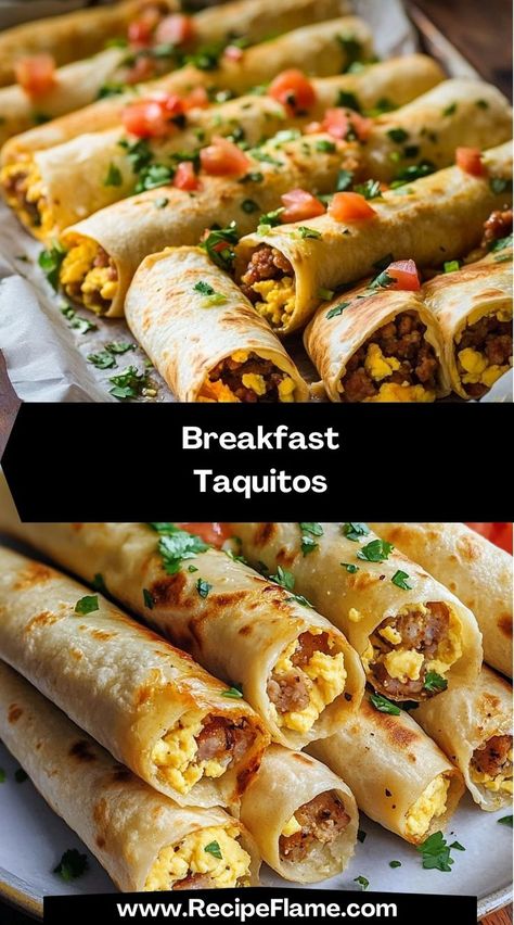 Breakfast Taquitos are crispy, cheesy, and perfect for mornings! My family loves them, and they’re always a hit with friends—quick, delicious, and gone in minutes! Breakfast Taquitos, Quick Breakfast Recipes, Ready Meal, The Breakfast, Breakfast Recipes Easy, Quick Breakfast, Easy Breakfast, My Family, Cheddar Cheese