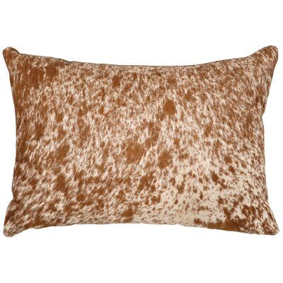 Union Rustic Giovani Speckled Lumbar Pillow Western Blankets, Western Pillows, Hide Pillows, Suede Throw Pillows, Black Forest Decor, Wood River, Leather Throw Pillows, Cowhide Pillows, Light Brown Leather