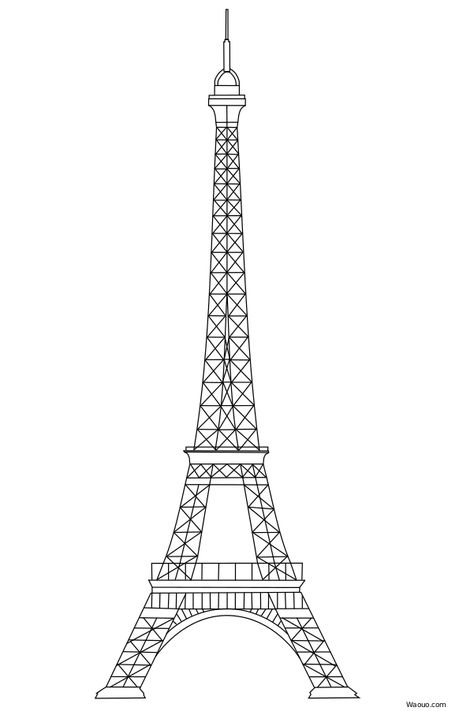 Coloriage Tour Eiffel à colorier - Dessin à imprimer Eiffel Tower Illustration, Eiffel Tower Drawing, Printable String Art Patterns, Eiffel Tower Painting, Eiffel Tower Art, Desain Editorial, String Art Patterns, String Art Diy, 3d Pen