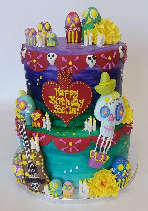 Book Of Life Birthday Party, Book Of Life Costume, Happy Birthday Bella, Book Of Life Movie, The Book Of Life, Quinceanera Cakes, Amazing Cake, Pie Dessert, Food Videos Desserts