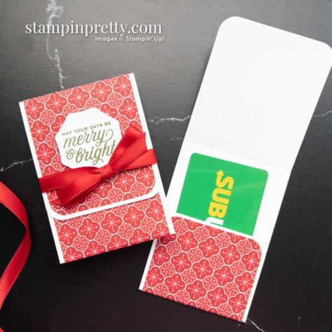 Stampin Up Gift Card Holder, Gift Card Holder Ideas, Gift Card Holders Stampin Up, Card Holder Ideas, Treat Packaging, Gift Card Holder Diy, Shein Gift Card, Mary Fish, Gift Cards Money