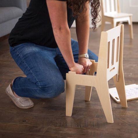 Wooden Kids Chairs | Etsy Kids Chair Design, Kids Wooden Chair, Kids Wooden Table, Pallet Playhouse, Modern Kids Furniture, Diy Kids Furniture, Coffee Chairs, Modern Dollhouse Furniture, Toddler Table And Chairs