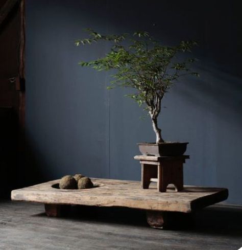 Low Wood Table, Low Table Living Room, Japanese Wabi Sabi Art, Japanese Low Table, Japan Decoration, Wabi Sabi Table, Zen Table, Zen Interiors, Japanese Style House