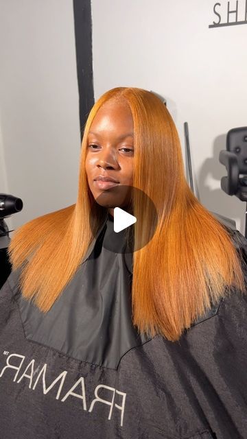 The Picasso of Color. 🎨 on Instagram: "Brown shades may have dominated this season but the copper tones will always hold a piece of me. 🍂🫶🏾
•
•
•
• 
•
•
•reels, hair, explore 
#atlsalon #atl #atlanta #atlantahairstylist #silkpress #silkwrap #newjersey #newjerseyhairstylist #silkpressmasters  #haircut #trim #bobhaircut #bluntcutbob #layeredhaircut #hairstylists 
#explore #curldefinition #curls #haircolor #customcolor #orange #ginger #brown  #blonde #reels #explore #newjerseycolorist" Orange With Blonde Highlights, Haircut Trim, Ginger Brown, Curl Definition, Silk Press, Brown Blonde, Brown Shades, Silk Wrap, Layered Haircuts