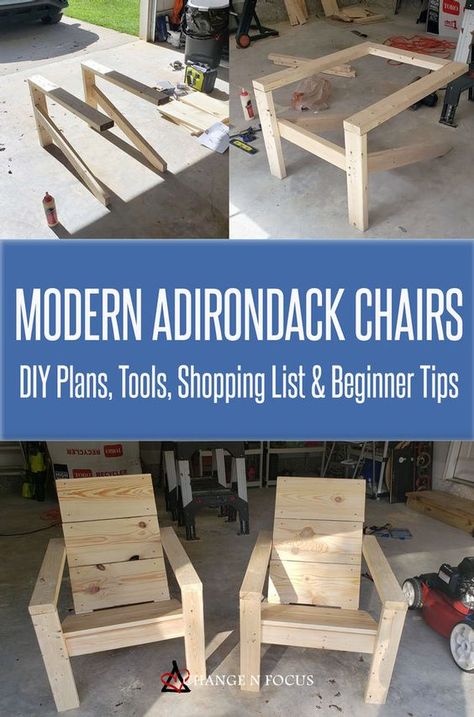 DIY Modern Adirondack Chairs Diy Outdoor Chairs 2x4, Diy Backyard Chairs, Diy 2x4 Chair, 2x4 Furniture Diy, Easy Adirondack Chairs Diy, Diy Deck Chairs Plans, 2x4 Adirondack Chair Diy, Pallet Adirondack Chair Diy, 2x4 Chairs Diy