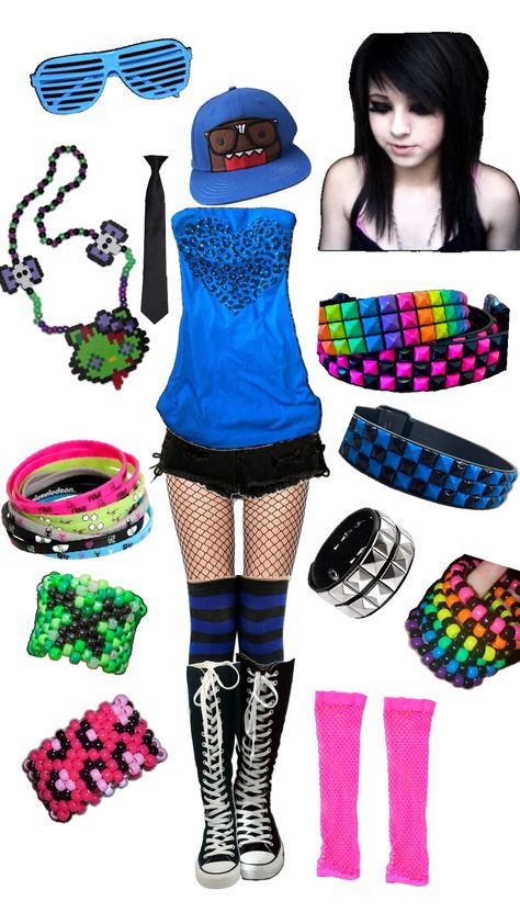 Scene Outfits Aesthetic, Scenecore Clothes, Scenecore Outfit, Scene Kid Outfits, Emo Scene Outfits, Fire Clothes, Scene Core, Outfits 2000s, Mood Clothes