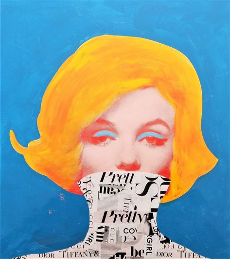 Warhol Paintings, Marilyn Monroe Painting, Andy Warhol Inspired, Andy Warhol Pop Art, Marilyn Monroe Portrait, Art Pretty, Portraiture Painting, Marilyn Monroe Art, Art Cover