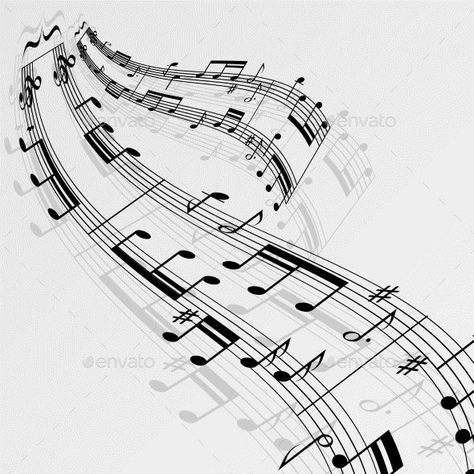 Music Notes Wave Background Music Note Pattern, Notes Background, Music Notes Background, Wave Background, Waves Background, Background Background, Art Landscape, Music Notes, Vector Art