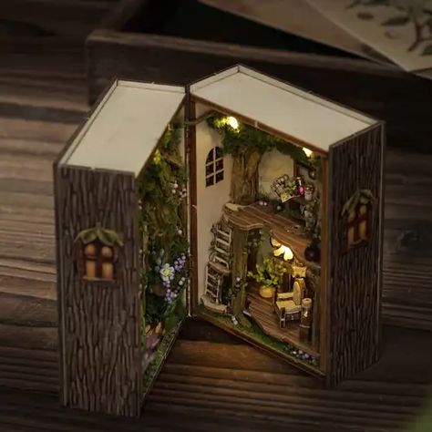 Temu | Explore the Latest Clothing, Beauty, Home, Jewelry & More Forest Wonderland, Doll House Crafts, Toy House, Led Diy, Dollhouse Kits, Diy 3d, Wooden Dollhouse, Book Nook, Christmas Dolls