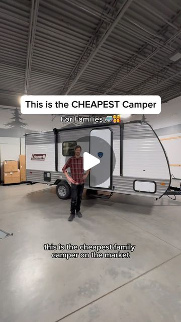 Tyler + Madison White | RV Life + Travel + Adventure on Instagram: "Tour the Cheapest Family Camper 🚐

This is one of the most popular campers at @campingworld because of the price tag, the fact that it can be towed with nearly any vehicle, and it sleeps up to 5 people which makes it perfect for families.

Head to Camping World to take a tour in person! 

#campingworldpartner #rvtour #rvlife #rvliving" Camper For 4 People, Campsite Decorating, Family Of 6, Diy Camper, Camping World, Rv Life, Rv Living, Camper Trailers, Travel Adventure