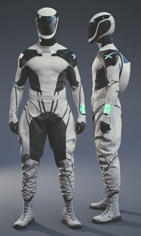 ArtStation - SpaceX Space Suit Concept, Lucas Valle Space Suit Concept, Drawing Suit, Space Suit Design, Futuristic Space Suit, Nasa Space Suit, Robot Drawing, Space Armor, Suit Drawing, Space Concept