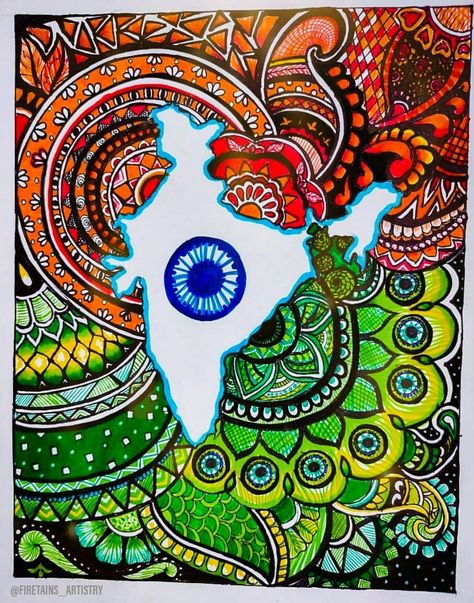 Drawing On 15 August, Independence Poster Design, Independence Day Doodle Art, Happy Independence Day India Drawing, Independence Day Special Drawing, Moon Rangoli, Independence Day Painting Ideas, 15 August Independence Day Posters, 15th August Independence Day Drawing