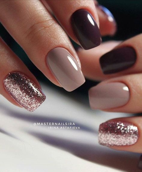 The top 23 Ideas About Fall Nail Ideas 2020 - Home, Family, Style and Art Ideas Fall Gel Nails, Nails Green, Short Square Nails, Smink Inspiration, Super Nails, Ideas Nails, Fall Nail Colors, Dipped Nails, Short Acrylic Nails