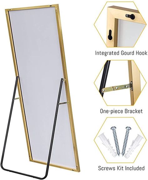 Diy Standing Mirror, Wood Clothing Rack, Bedroom Locker, Diy Mirror Decor, Leaning Against Wall, Mirror Bedroom Decor, Palette Furniture, Mirror Standing, Mirror Decor Ideas