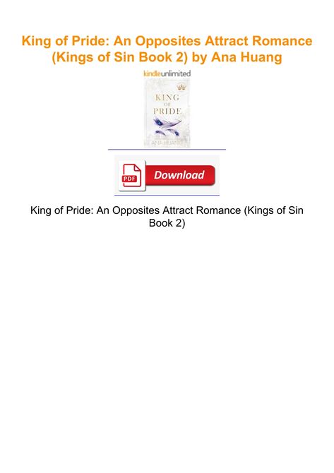 Read our latest publication on Issuu: https://issuu.com/ebooksnew/docs/king-of-pride-an-opposites-attract-romance-kings-o King Of Pride Pdf, King Of Pride Book, Kings Of Sin, King Of Pride, Opposites Attract, Free Pdf Books, Pdf Books, Reading Online, Book Lovers