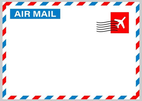 Air mail envelope with postal stamp isolated on white background. Vector illustration. Air Mail Envelope, Airmail Envelopes, Envelopes Design, Logo Reference, Mail Envelope, Stamp Logo, Envelope Design, Postal Stamps, Air Mail