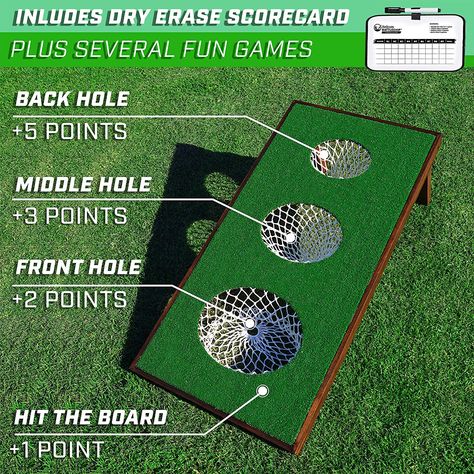 Golf Chipping Game Diy, Backyard Golf Games, Outdoor Yard Games, Diy Yard Games, Outside Games, Golf Simulators, Bag Toss, Bean Bag Toss, Wooden Games