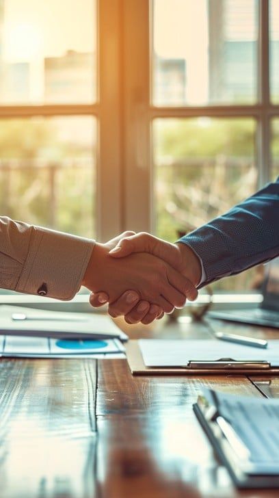 "Corporate #HandshakeAgreement: Two professionals shaking hands over a signed contract atop a sleek table with urban backdrop. #businessdeal #signingcontract #urbanoffice #professionalpartnership #contractagreement #aiimage #corporatevisual #stockcake ⬇️ Download and 📝 Prompt 👉 https://stockcake.com/i/corporate-handshake-agreement_220546_41134" Signing A Contract, Handshake Aesthetic, People Talking To Each Other, Handshake Video, Men Shaking Hands, Handshake Business, Partnership Business, Business Handshake, Goals 2025