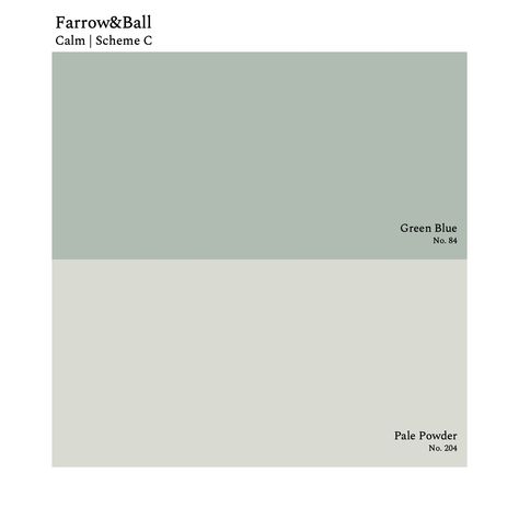 Powder Green Color, Pale Powder Paint Color, Pale Blue Feature Wall, Farrow And Ball Green Blue Kitchen, Light Green Farrow And Ball, Pale Powder Farrow And Ball Kitchen, Pale Green Living Room Color Scheme, Farrow And Ball Pale Green, Farrow And Ball Pale Powder Bedroom