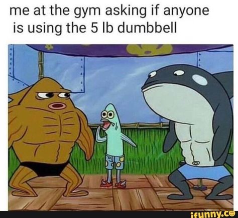 me at the gym asking if anyone is using the 5 lb dumbbell – popular memes on the site iFunny.co Gym Humour, Gym Memes, Gym Memes Funny, Fitness Memes, Ghost World, Workout Memes, Spongebob Memes, Fresh Memes, Gym Humor