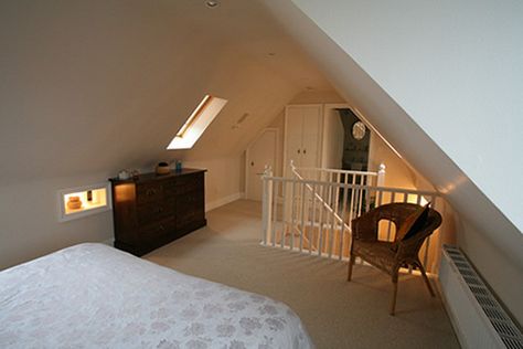 I think the space would look a bit like this! Small Loft Bedroom, Loft Conversion Bedroom, Expensive Candles, Smelling Candles, Attic Bedroom Designs, Attic Loft, Small Attic, Urban Interiors, Attic Design