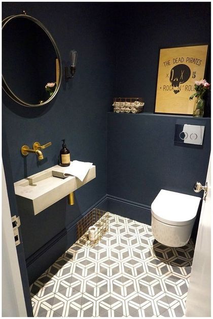 Wc Decoration, Small Toilet Room, Guest Toilet, Downstairs Toilet, Bad Inspiration, Modern Toilet, Toilet Room, Small Bathroom Makeover, Small Toilet