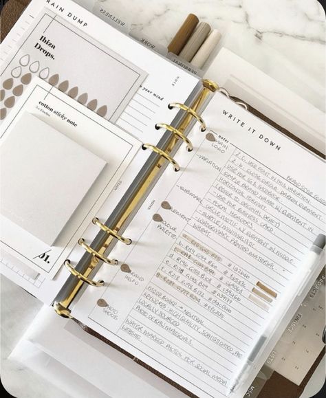 Closet Office Makeover, Neutral Planner Aesthetic, Planner Organization Aesthetic, Elegant Planner, Aesthetic Office, Aesthetic Planner, Planner Setup, Study Organization, Custom Planner