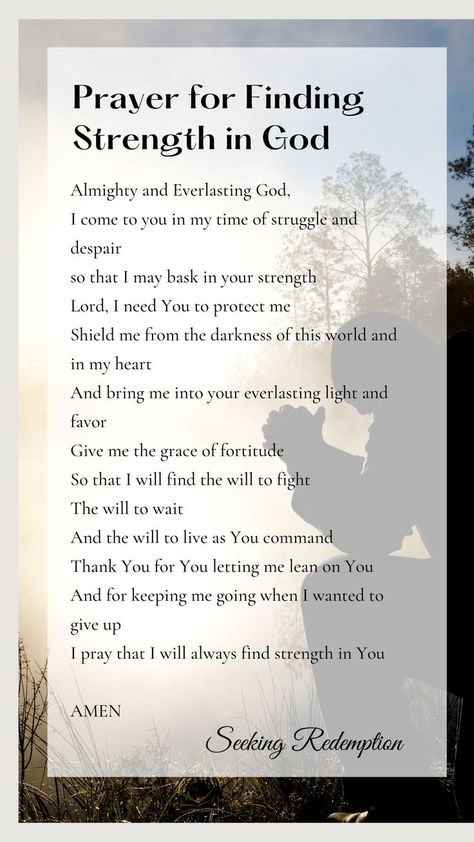 Prayer for Strength in God Prayers For Finding Lost Things, Praying For Lost Souls, When You Feel Distant From God, Strength In God, Prayer For Stressful Situation, Prayers For Stressful Times Peace, Prayer To God, Prayer For Strength, When You Feel Lost