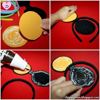 Tutorial para hacer diademas con orejas de Minnie y Mickey. Fiestas infantiles.|¡Disfrutando en mi hogar! Γενέθλια Mickey Mouse, Diy Disney Ears, Diy Mickey Ears, Minnie Y Mickey Mouse, Mickey Mouse Parties, Mickey Mouse Birthday Party, Minnie Party, Mickey Party, Mickey Birthday