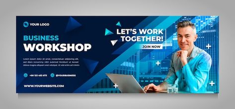 Workshop Poster, Creative Facebook Cover, Company Banner, Social Media Campaign Design, Corporate Banner, Flex Banner Design, Facebook Header, Corporate Template, Banner Design Layout