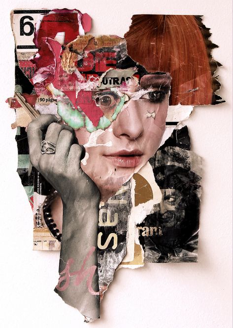 Art Mixed Media Inspiration, Consumerism Art, Self Portrait Collage, Kollage Konst, Media Aesthetic, Gcse Art Sketchbook, Collage Kunst, Collage Art Projects, Magazine Collage