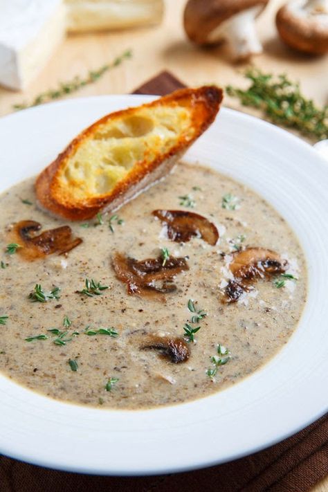 Mushroom And Brie, Brie Soup, Savory Soups, Think Food, Soup And Sandwich, Minestrone, Onion Soup, Mushroom Soup, Creamed Mushrooms