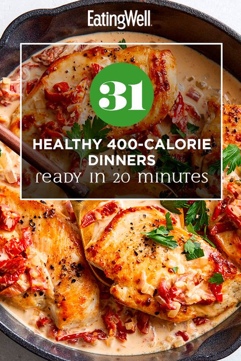 These low-calorie dinner recipes are perfect when you need a meal on the table quickly. These recipes take just 20 minutes or less to put together. Each serving has 400 calories or less and is full of fresh vegetables and filling proteins like chicken or shrimp. #dinner #dinnerideas #supperideas #dinnerrecipes #healthydinnerideas #healthydinnerrecipes #healthyrecipes 400 Calorie Dinner, 600 Calorie Meals, Healthy Low Calorie Dinner, Low Cal Dinner, Meals Under 400 Calories, 400 Calorie Meals, 300 Calorie Meals, 500 Calorie Meals, 20 Minute Dinners