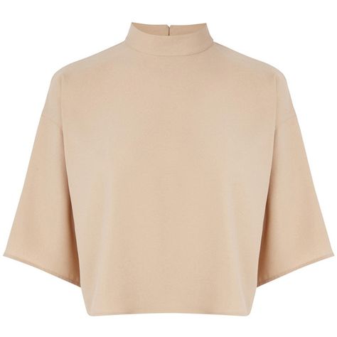 Warehouse High Neck Satin Back Top ($14) ❤ liked on Polyvore featuring tops, t-shirts, shirts, crop tops, cream, boxy crop tee, cream crop top, beige t shirt, crop t shirt and woven shirt Satin T Shirt, Beige T Shirt, Beige Crop Tops, High Neck Shirts, Shirts Crop Tops, Cream Crop Top, Cream T Shirt, Boxy Crop Top, Top Satin